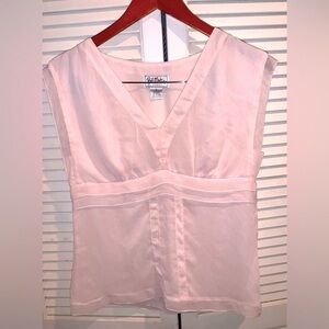 Bob Mackie Powder Pink Short Sleeve Blouse size 8